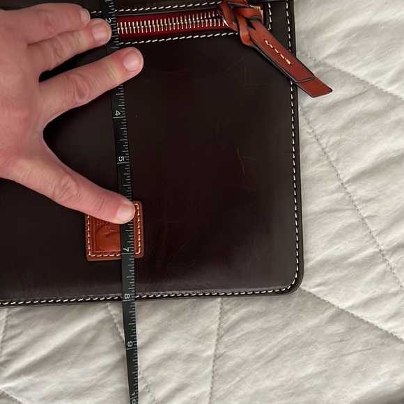 Dooney & Bourke Leather Crossbody Bag dark chocolate brown - Picture 14 of 16